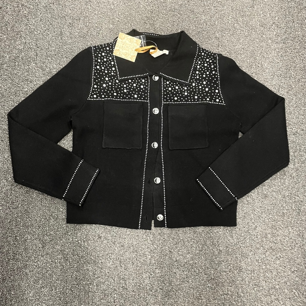 $350 Christian Siriano Wool New York Jacket Silver Hardwares Women’ Size S